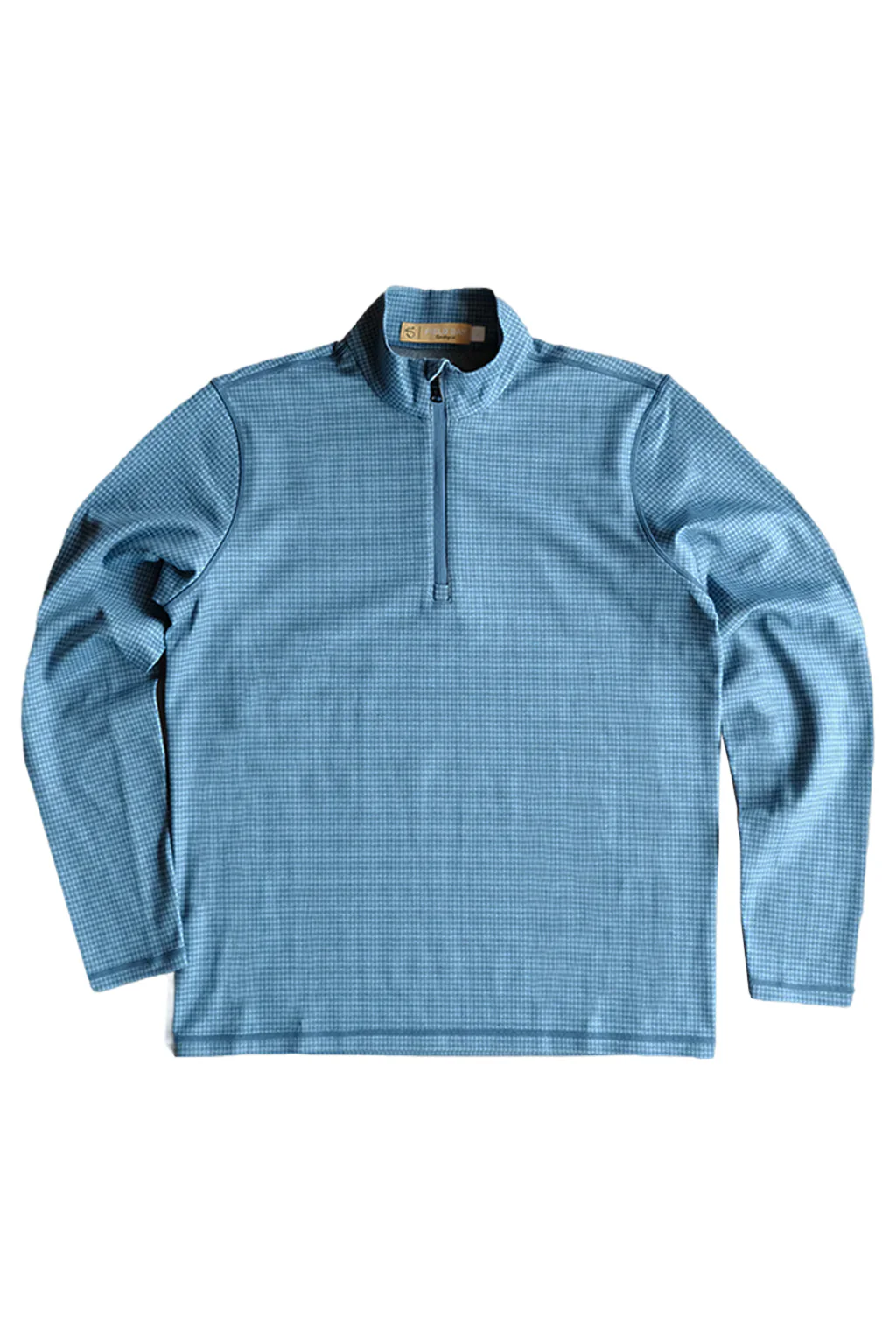 Dunbar 1/4 Zip - Burnham Heather Tonal Houndstooth