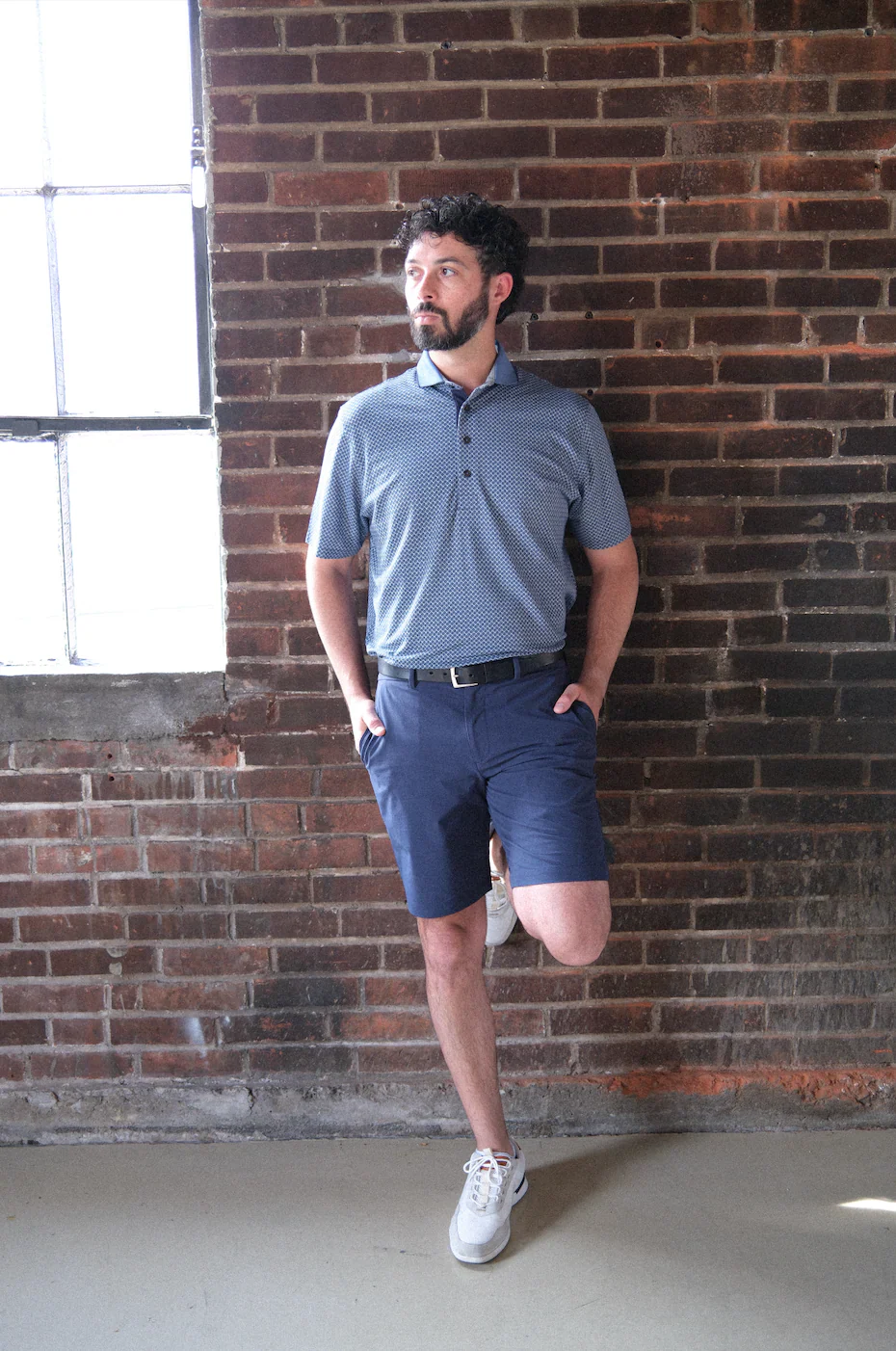 Dunne Performance Polo - Burnham Arrowhead Print - Image 2