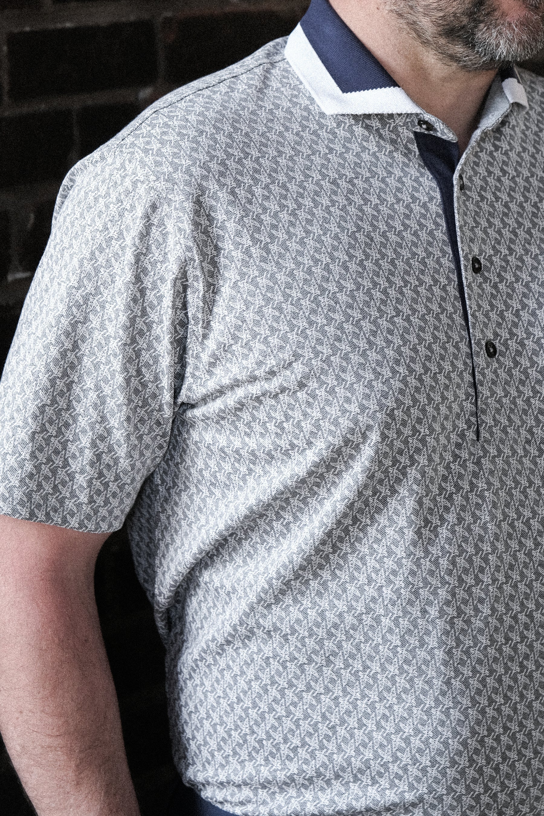 Dunne Performance Polo - Lt. Grey Heather Albatross - Image 3