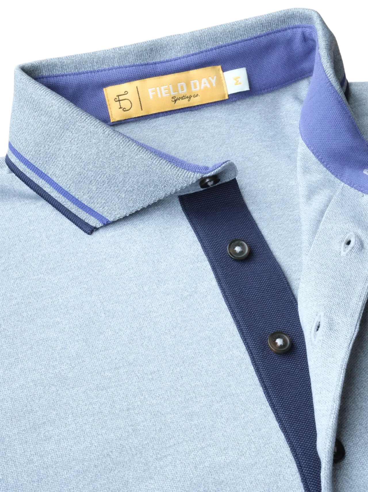 Dunne Performance Polo - Lt Grey Heather Racing Stripe - Image 2