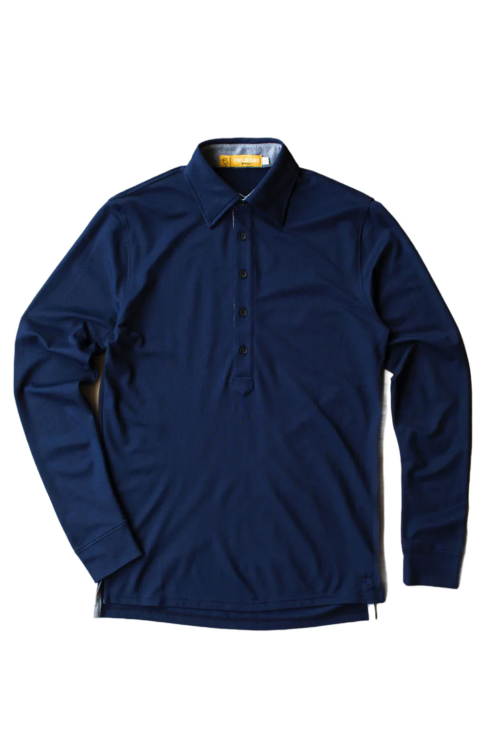 Ford 5 Button Long Sleeve Polo - Navy
