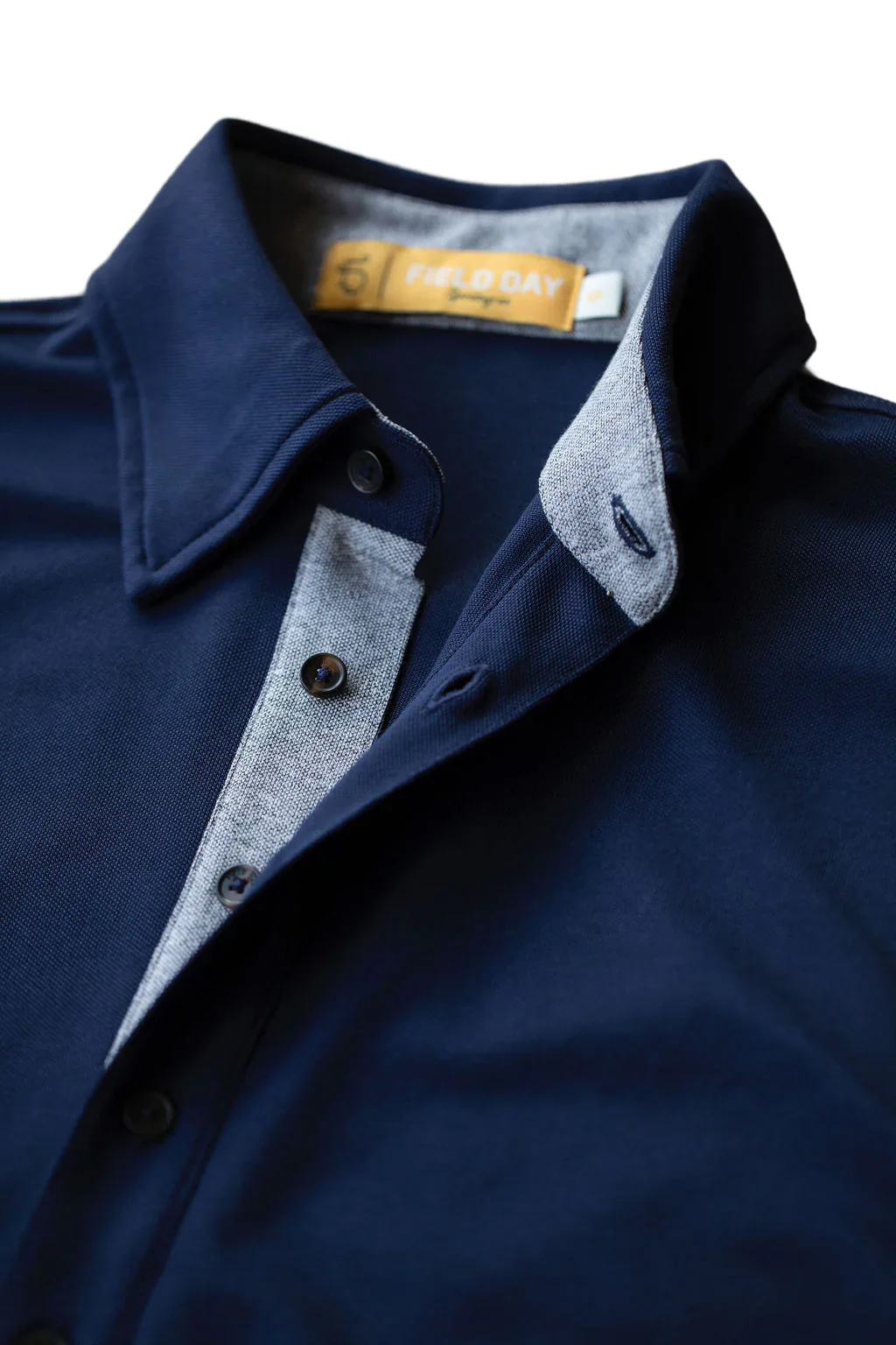 Ford 5 Button Long Sleeve Polo - Navy - Image 4