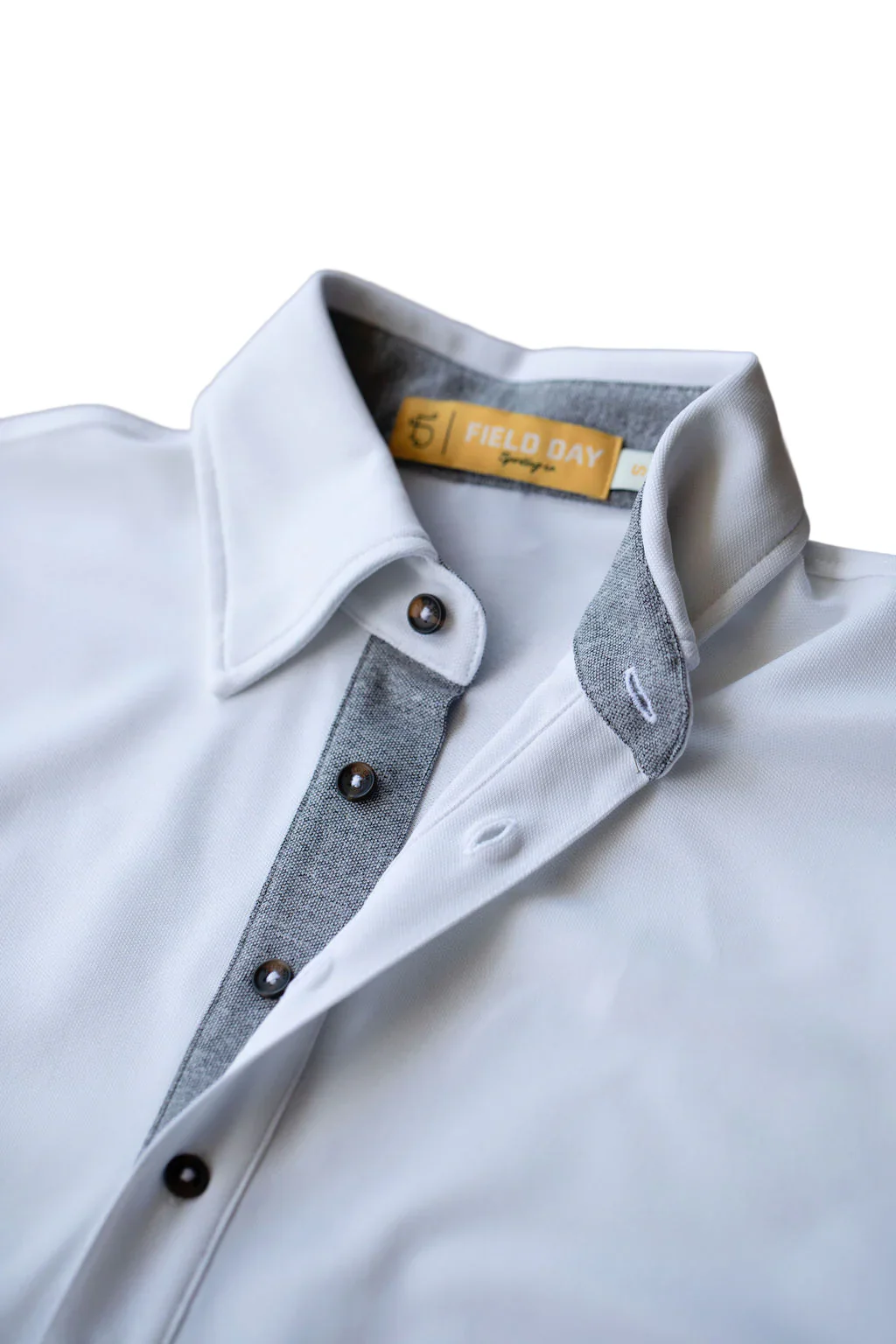 Ford 5 Button Long Sleeve Polo - White - Image 4