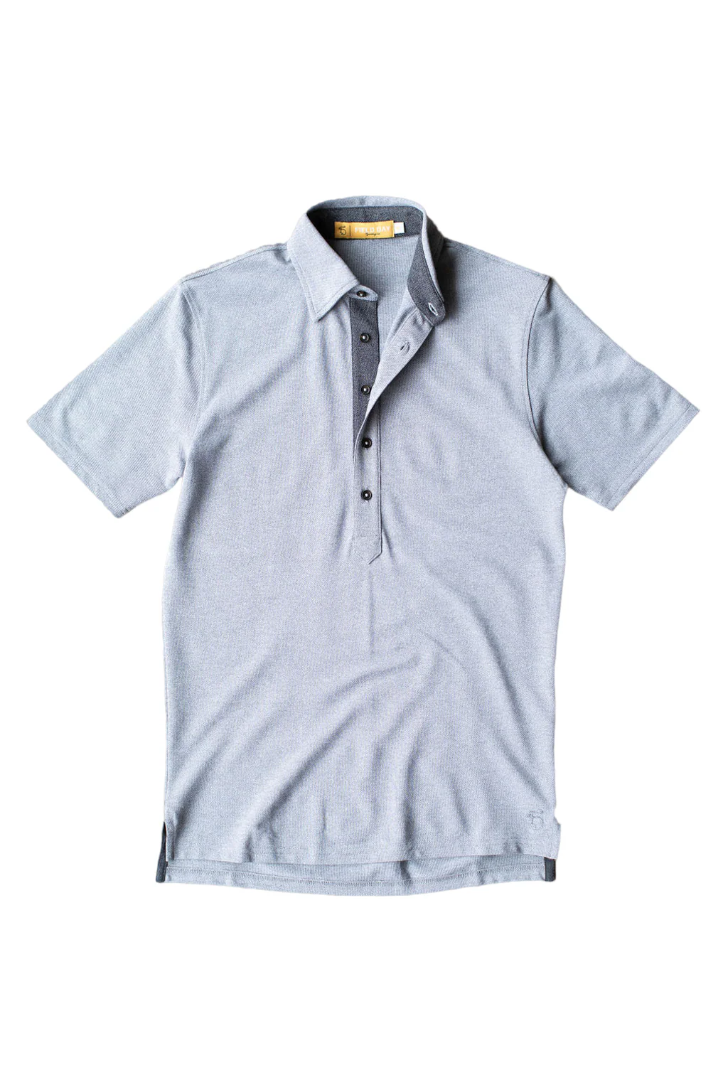 Ford 5 Button Polo - Light Grey Heather - Image 2