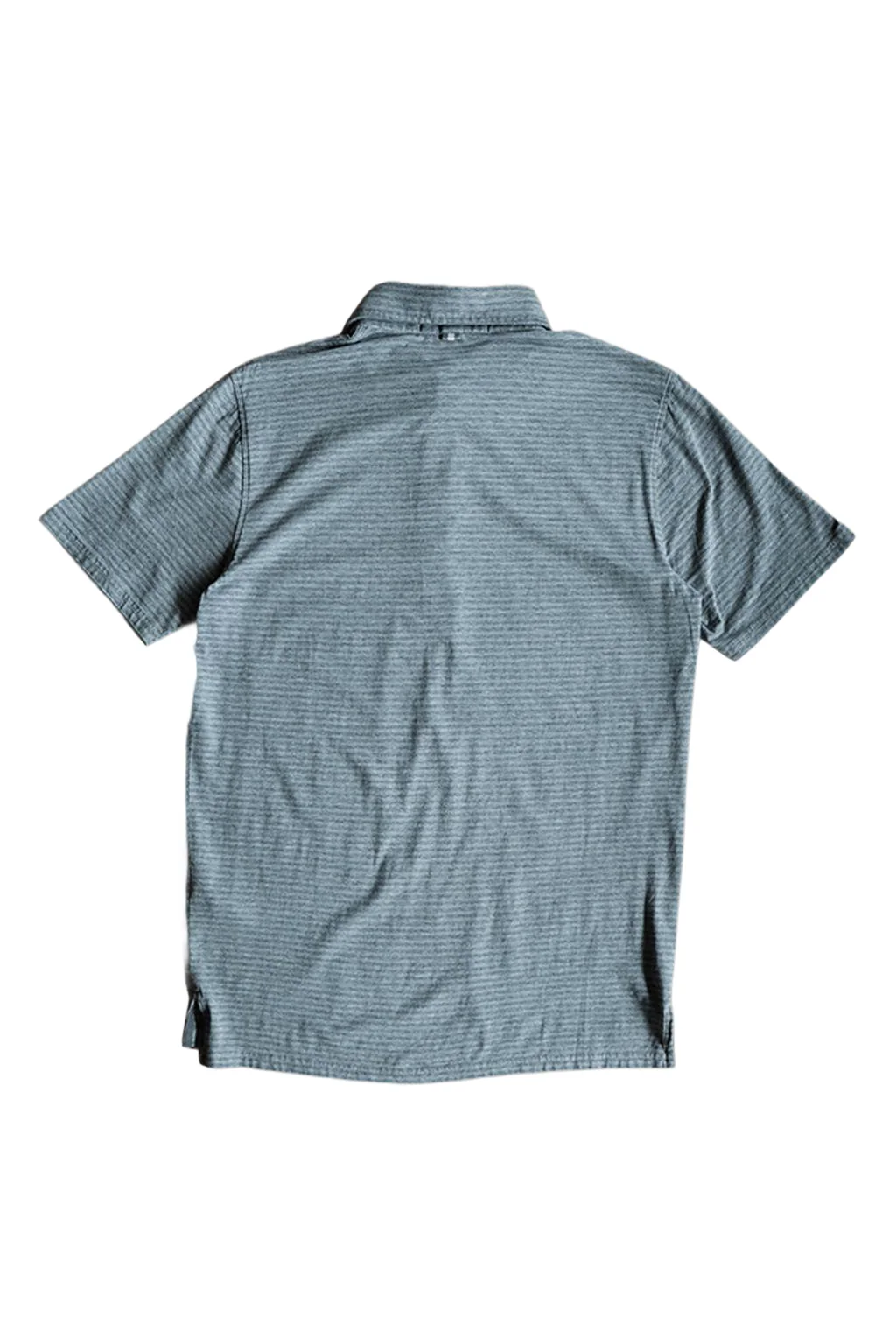 John 4 Button Polo - Grey Tonal Stripe - Image 3