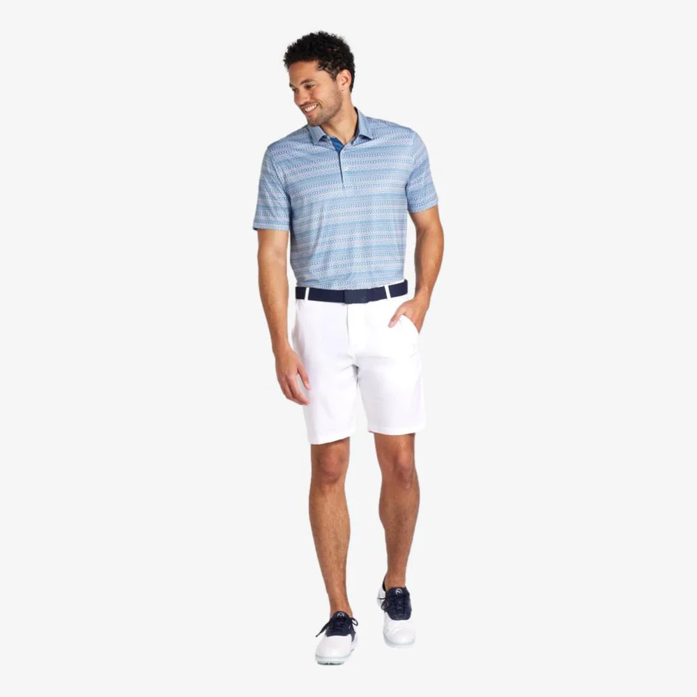 PUMA Fair Isle Micro Print Short Sleeve Polo Shirt - Image 2