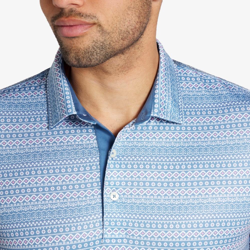 PUMA Fair Isle Micro Print Short Sleeve Polo Shirt - Image 3