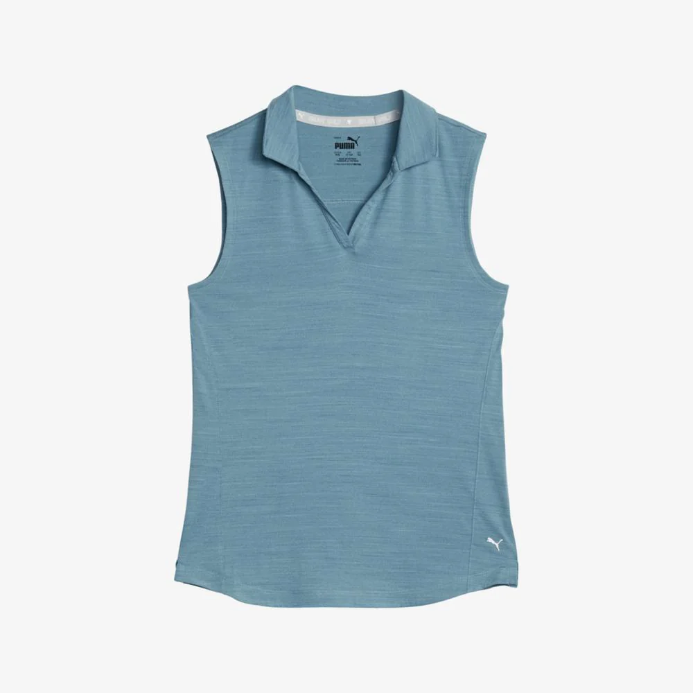 PUMA Girls Cloudspun Coast Solid Sleeveless Polo Shirt