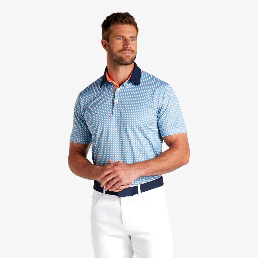 PUMA Men's Pique Gingham Golf Polo
