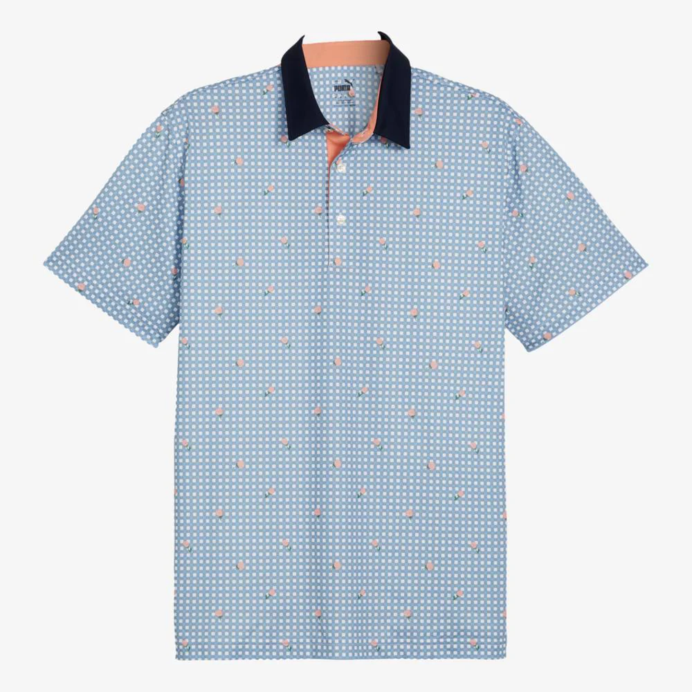PUMA Men's Pique Gingham Golf Polo - Image 6